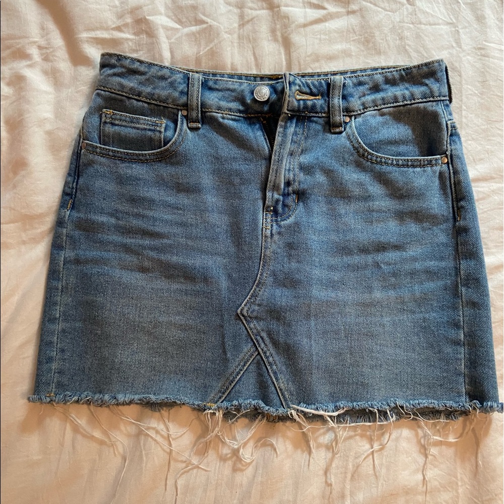 PacSun Frayed Denim Skirt